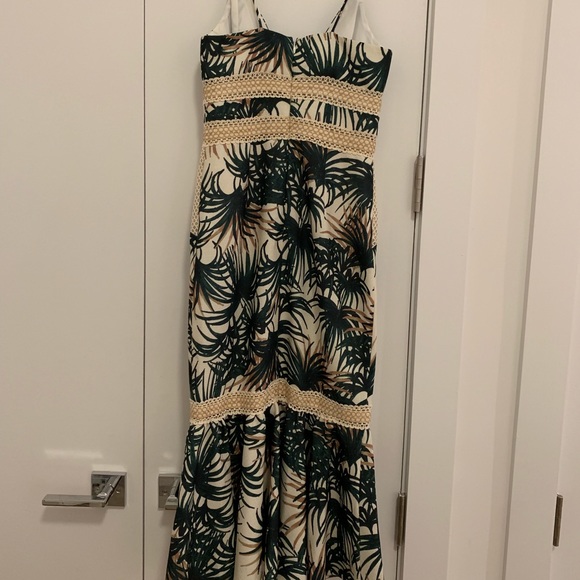 NWT $625 PatBO Palm Print Midi Dress SZ 4 - Picture 6 of 6